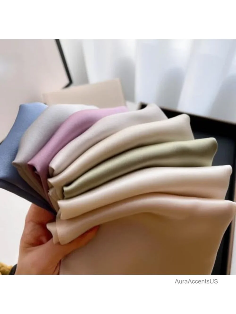 100% Pure Mulberry Silk Square Scarf 26